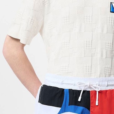 路易威登 SS24 Monogram 提花純白圓領T恤 休閒上衣 1AFVRT Sizing 路易威登 SS24 Monogram 提花純白圓領T恤 休閒上衣 1AFVRT