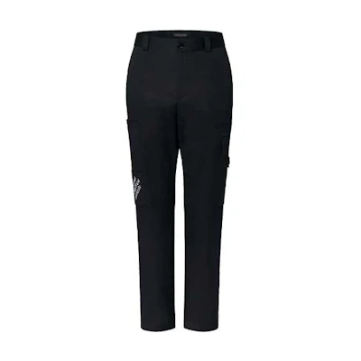 LOUIS VUITTON SS24 Monogram Mid-Rise Casual Cargo Pants Black Menswear. 1AFJ92