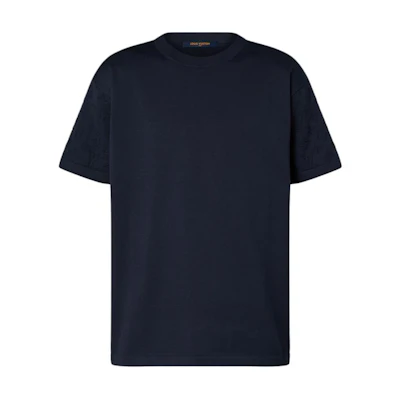 LOUIS VUITTON SS24 Monogram Pattern Solid T-Shirt Navy Blue Tee 1AFAPC