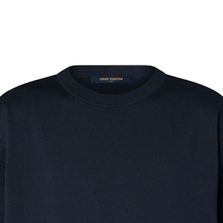 LOUIS VUITTON SS24 Monogram Pattern Solid T-Shirt Navy Blue  Tee 1AFAPC 圖 7