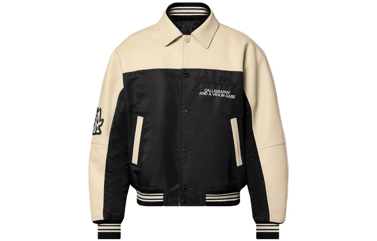 Louis Vuitton SS24 Monogram Print Baseball Jacket Black 1AFAGM