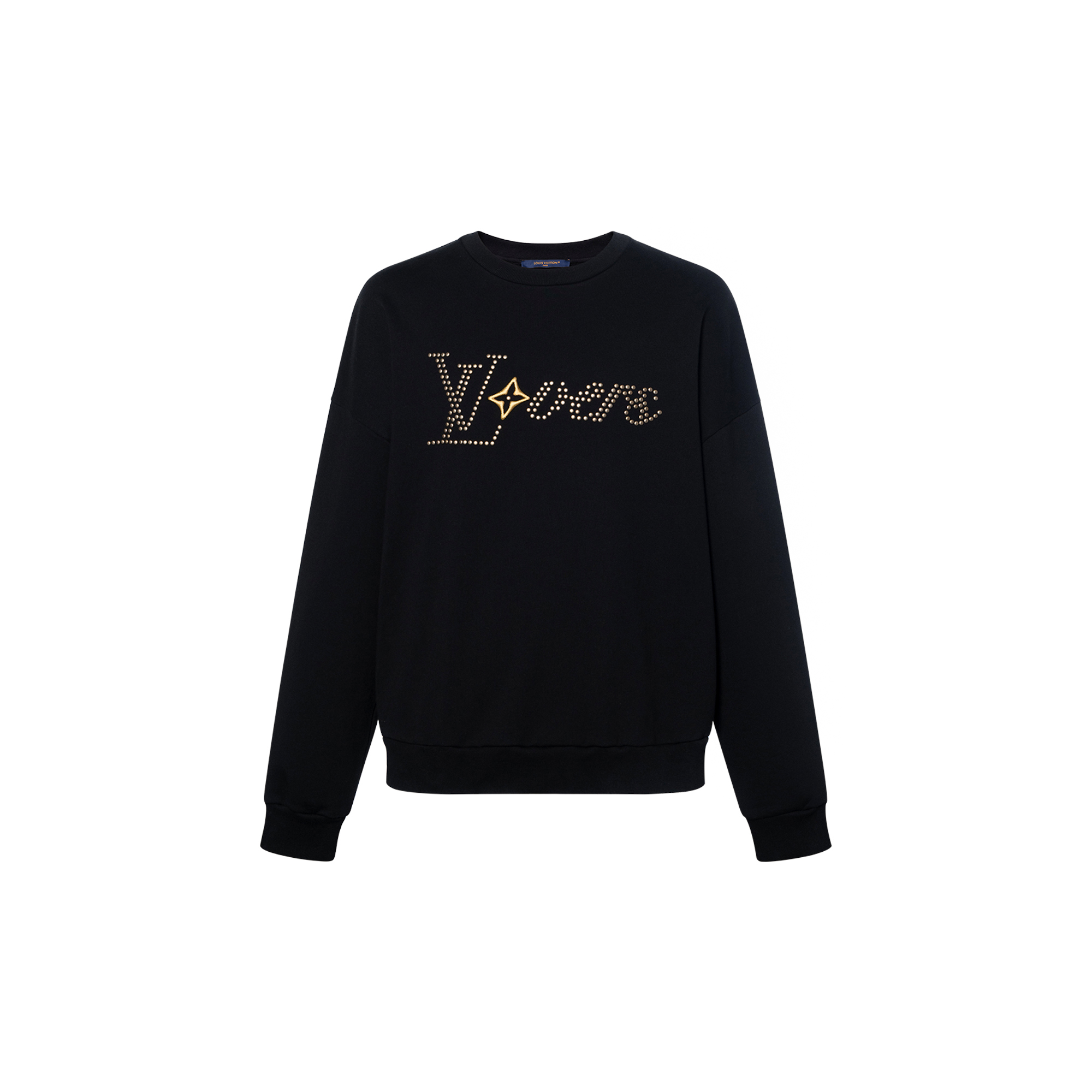 Louis Vuitton SS24 Monogram Print Black Long Sleeve Sweatshirt Mens. 1AFVAO