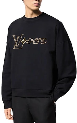 路易威登 SS24 黑色经典花纹印花长袖卫衣 男款 1AFVAO Lookbook 路易威登 SS24 黑色经典花纹印花长袖卫衣 男款 1AFVAO