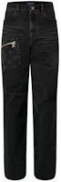 LOUIS VUITTON SS24 Monogram Print Distressed Black Denim Jeans for Men. 1AFACQ LOUIS VUITTON SS24 Monogram Print Distressed Black Denim Jeans for Men. 1AFACQ