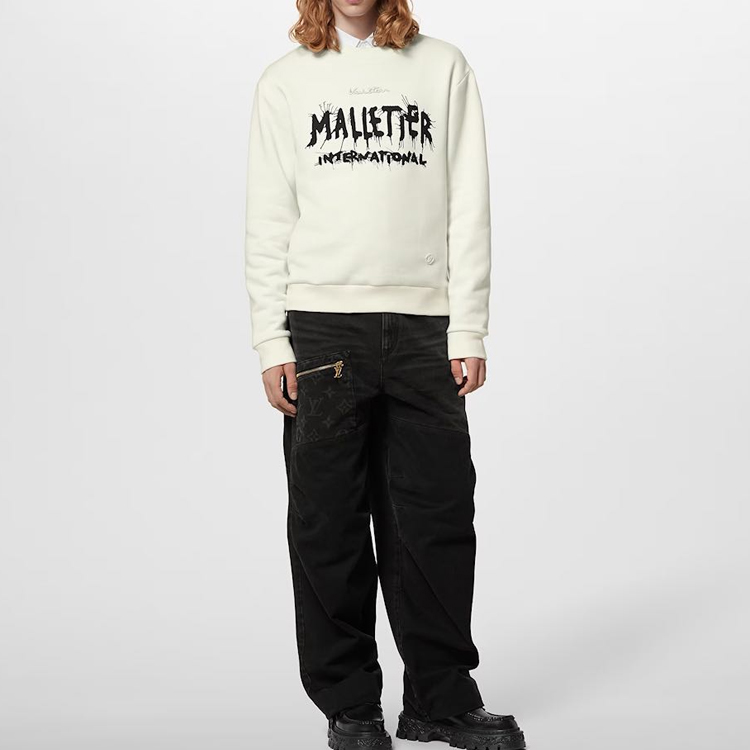 Lookbook LOUIS VUITTON SS24 Monogram Print Distressed Black Denim Jeans for Men. 1AFACQ