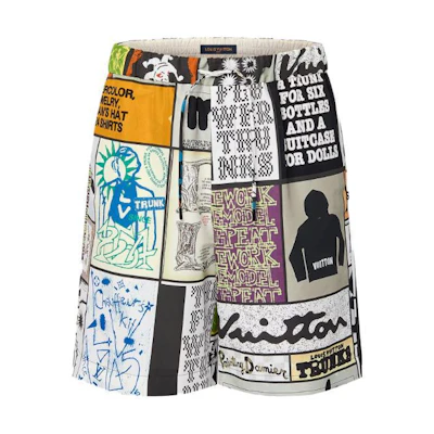 LOUIS VUITTON SS24 Monogram Printed Drawstring Shorts Men’s Multi-Color. 1AFARC