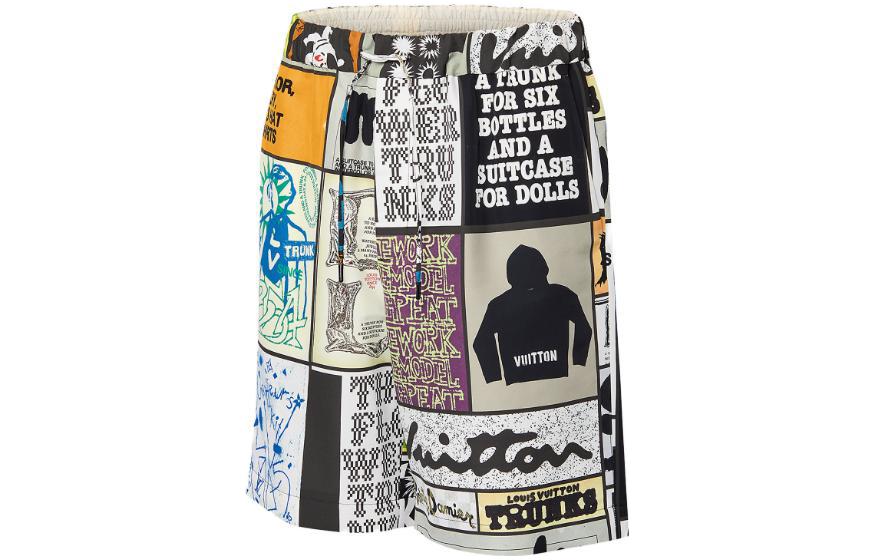 Shop 루이비통 SS24 모노그램 프린트 드로스트링 쇼츠 멀티컬러 남성용. 1AFARC