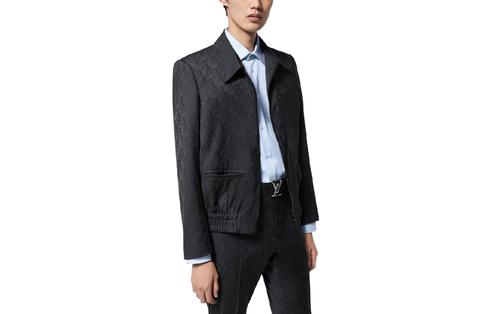 Louis Vuitton SS24 Monogram Zip-Up Jacket Black 1AFJJ9