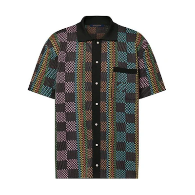 LOUIS VUITTON SS24 Multi-Color Jacquard Short-Sleeve Shirt 1AFQR7