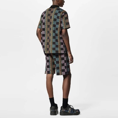 루이비통 SS24 멀티컬러 자카드 반팔 셔츠 1AFQR7 Shop 루이비통 SS24 멀티컬러 자카드 반팔 셔츠 1AFQR7