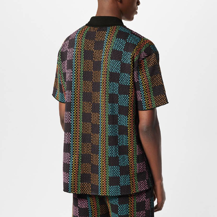 Details for 루이비통 SS24 멀티컬러 자카드 반팔 셔츠 1AFQR7