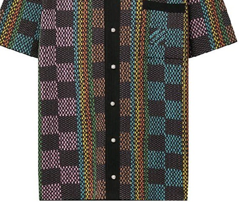 루이비통 SS24 멀티컬러 자카드 반팔 셔츠 1AFQR7 Sizing 루이비통 SS24 멀티컬러 자카드 반팔 셔츠 1AFQR7