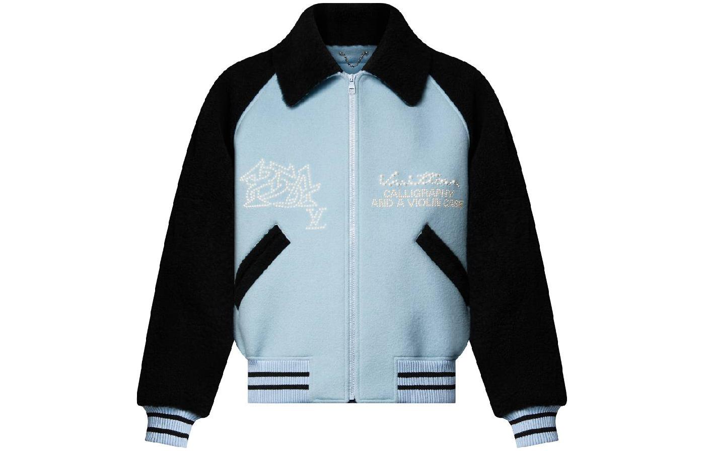 Louis Vuitton SS24 Multi-Color Letter Pearl Embroidered Zip Jacket Men’s 1AFAJE