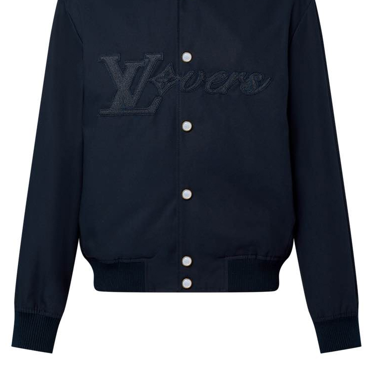 LOUIS VUITTON SS24 Navy Blue Logo Jacquard Single-Breasted Casual Jacket Mens. 1AFQCL 圖 4