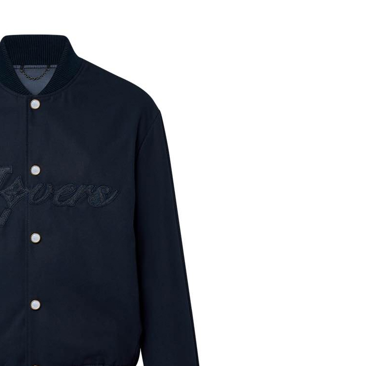 LOUIS VUITTON SS24 Navy Blue Logo Jacquard Single-Breasted Casual Jacket Mens. 1AFQCL 圖 5