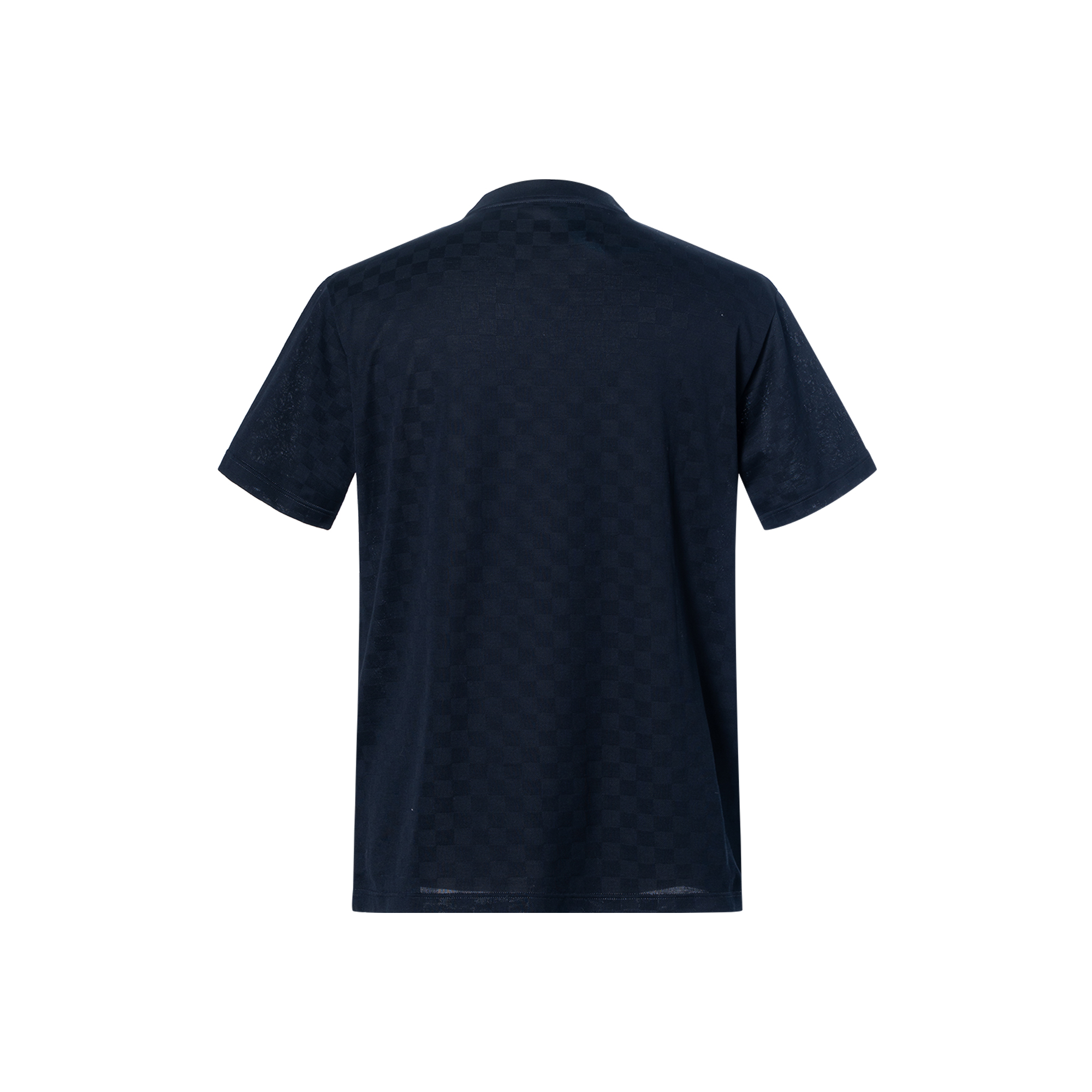 Lookbook 路易威登SS24海軍藍經典Monogram刺繡圓領T恤. 1AFRAL