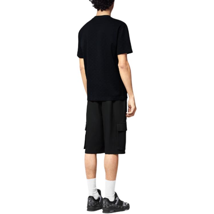 Details for 路易威登SS24海軍藍經典Monogram刺繡圓領T恤. 1AFRAL