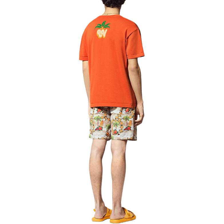 LOUIS VUITTON SS24 Orange  Letter Logo Crewneck Short-Sleeve T-Shirt 1AFQQZ 圖 5