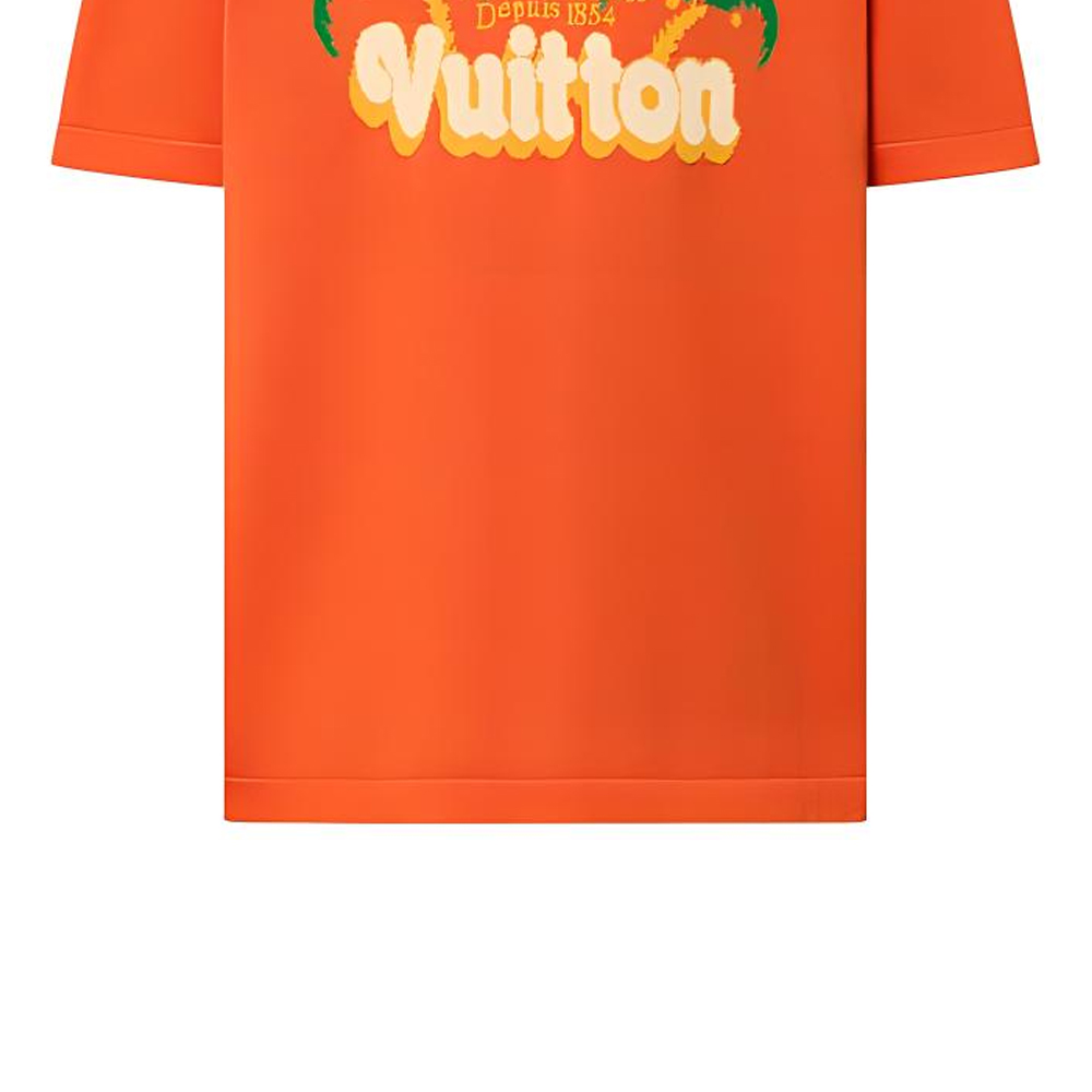 LOUIS VUITTON SS24 Orange  Letter Logo Crewneck Short-Sleeve T-Shirt 1AFQQZ 圖 7