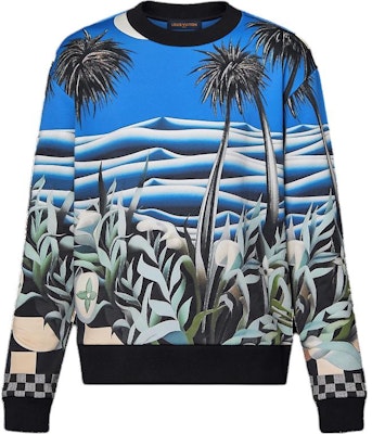 LOUIS VUITTON 男士藍色長袖圓領印花衛衣 SS24 系列 1AFR72 Order LOUIS VUITTON 男士藍色長袖圓領印花衛衣 SS24 系列 1AFR72