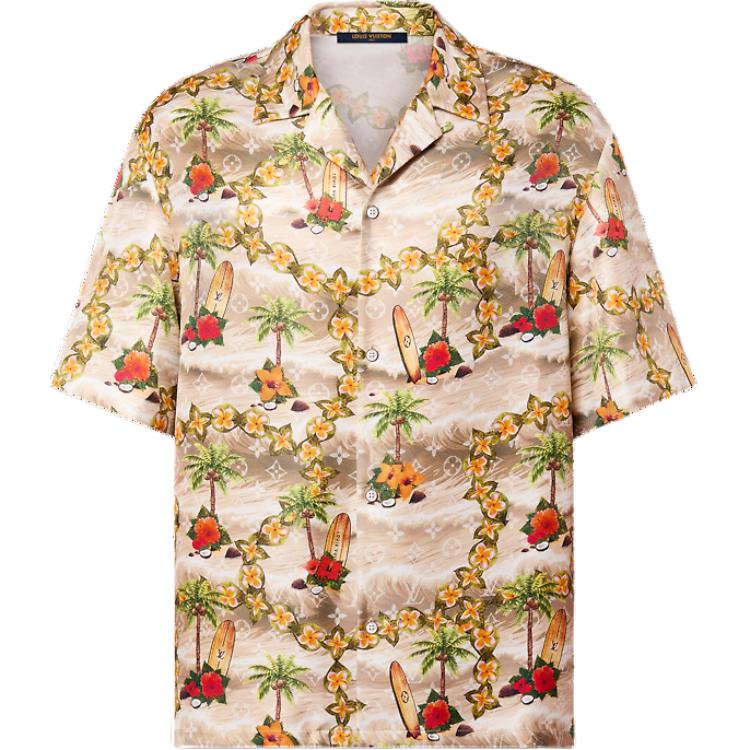 LOUIS VUITTON SS24 Pattern Print Cuban Collar Short Sleeve Shirt Multicolor Men 1AFQYR