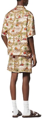 루이 비통 SS24 패턴 프린트 쿠반 칼라 반팔 셔츠 멀티컬러 남성 1AFQYR Shop 루이 비통 SS24 패턴 프린트 쿠반 칼라 반팔 셔츠 멀티컬러 남성 1AFQYR