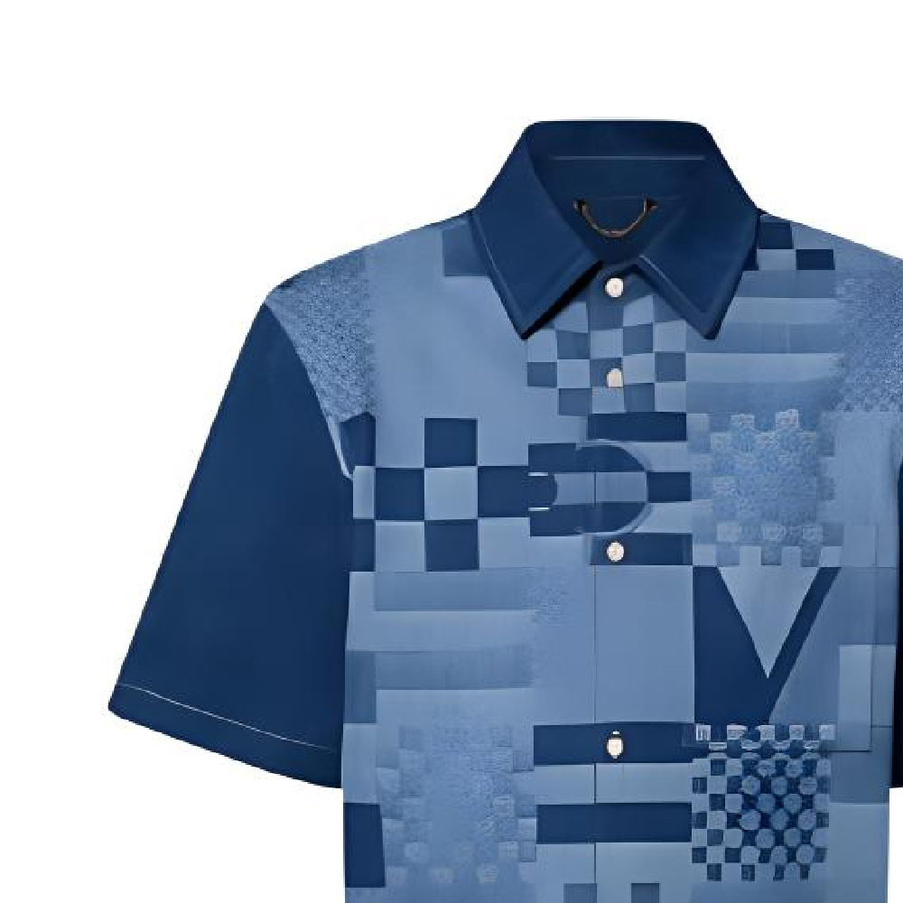 LOUIS VUITTON SS24 Pattern Print Short Sleeve Shirt Blue 1AFVQG 圖 3