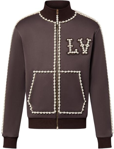 louis-vuitton-ss-24-pharrell-beaded-embroidery-zip-up-brown-sweatshirt-1-afjf-2