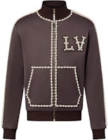 LOUIS VUITTON SS24 Pharrell Beaded Embroidery Zip-Up Brown Sweatshirt . 1AFJF2 LOUIS VUITTON SS24 Pharrell Beaded Embroidery Zip-Up Brown Sweatshirt . 1AFJF2
