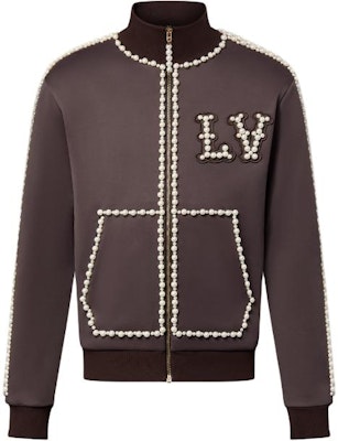 LOUIS VUITTON SS24 Pharrell Beaded Embroidery Zip-Up Sweatshirt Coklat. 1AFJF2 Order LOUIS VUITTON SS24 Pharrell Beaded Embroidery Zip-Up Sweatshirt Coklat. 1AFJF2