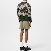 Purchase LOUIS VUITTON SS24 Pharrell Camo Letter Jacquard Crewneck Sweatshirt Multicolor Men 1AFIVT