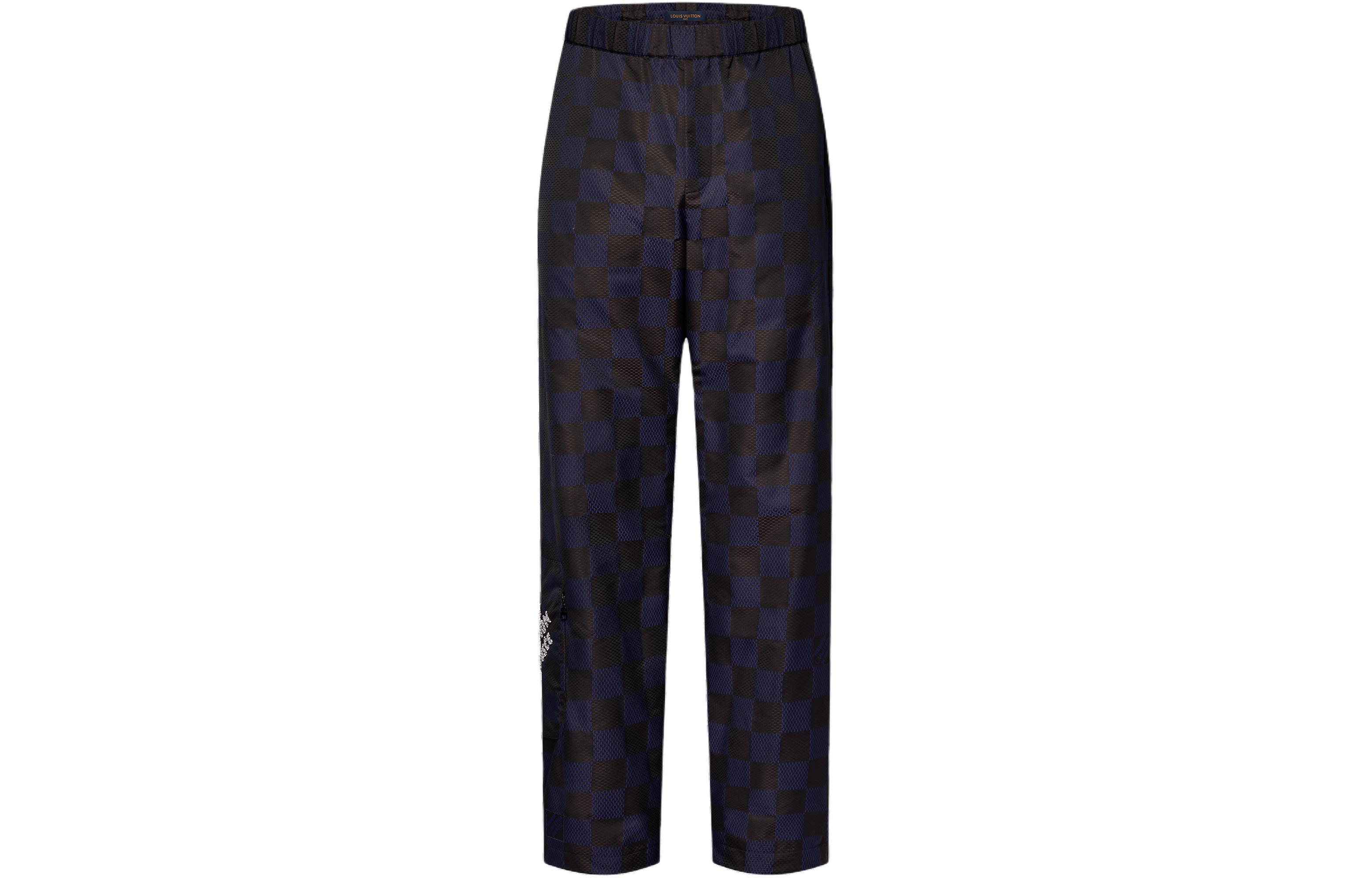 LOUIS VUITTON SS24 Pharrell Capsule Check Embroidered Straight Pants Men Multicolor 1AFJA8