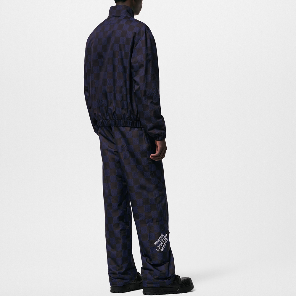 Shop 路易威登 SS24 Pharrell 系列刺繡格紋直筒褲 男 多色 1AFJA8