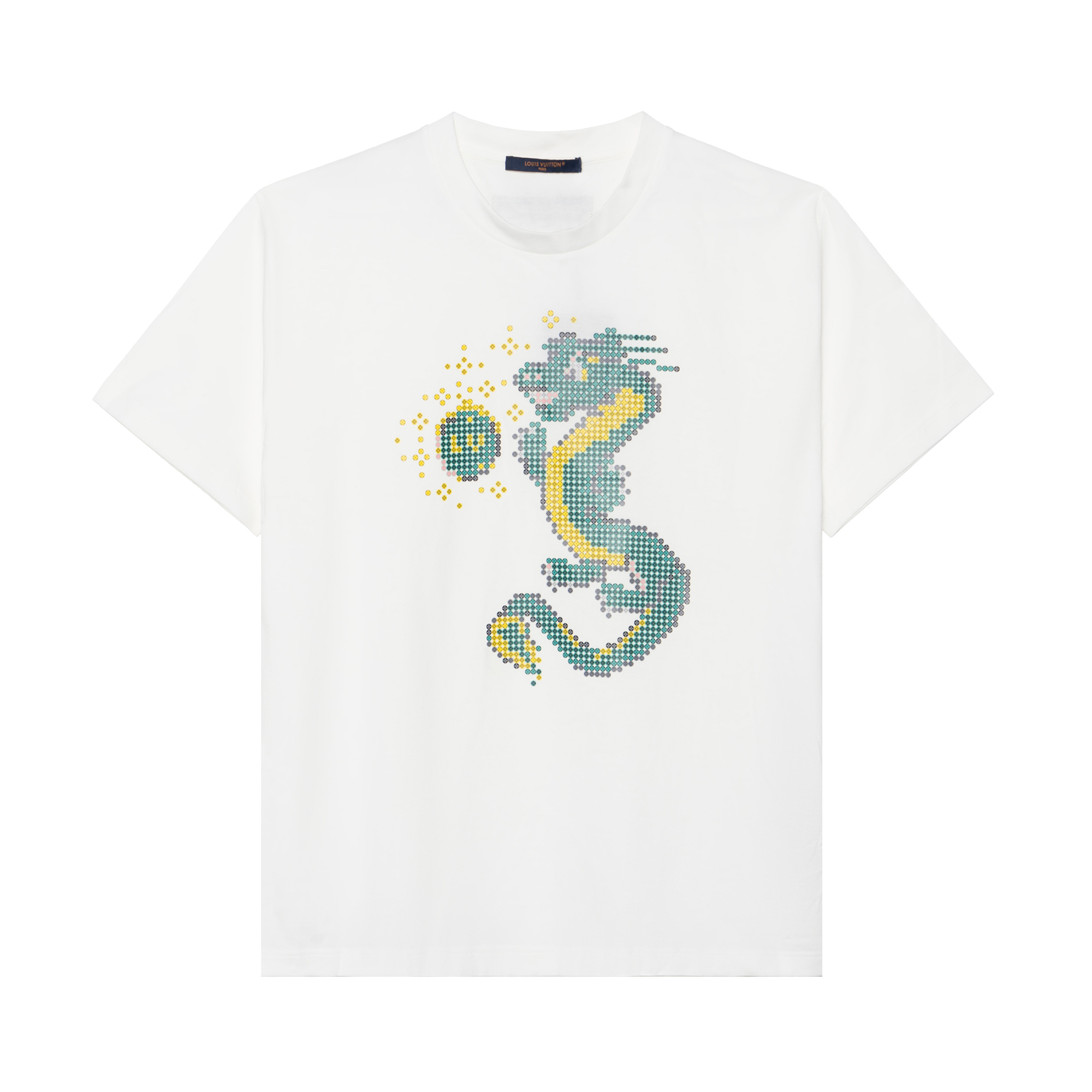 LOUIS VUITTON SS24 Pharrell Collab Cartoon Print White T-Shirt Men. 1AFJFX