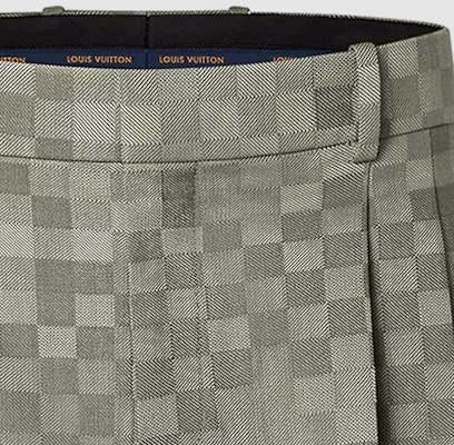 루이비통 SS24 퍼렐 콜라보 체크 울 와이드 팬츠 그린. 1AFIZI Sizing 루이비통 SS24 퍼렐 콜라보 체크 울 와이드 팬츠 그린. 1AFIZI