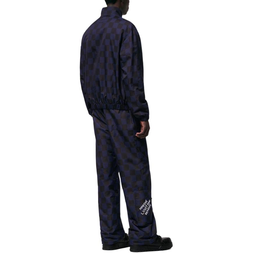 LOUIS VUITTON SS24 Pharrell Collab Checkered Embroidered Zip Jacket Blue Mens. 1AFHVN 圖 4