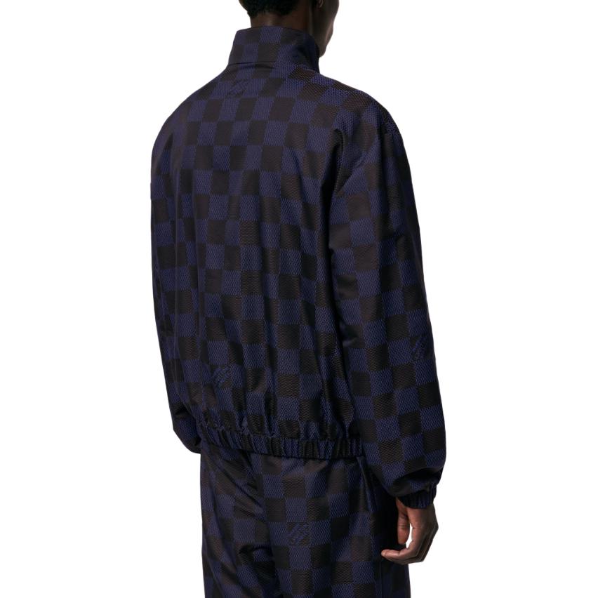LOUIS VUITTON SS24 Pharrell Collab Checkered Embroidered Zip Jacket Blue Mens. 1AFHVN 圖 5