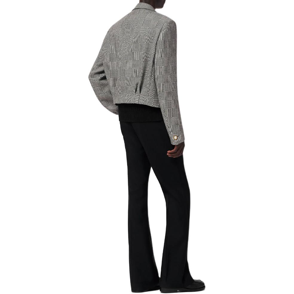 LOUIS VUITTON SS24 Pharrell Collab Checkered Jacquard Short Loose Jacket Grey Men. 1AFIFH 圖 4