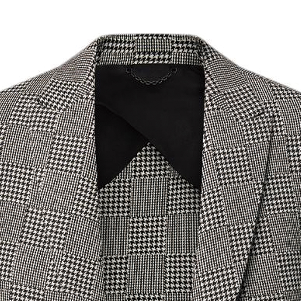 LOUIS VUITTON SS24 Pharrell Collab Checkered Jacquard Short Loose Jacket Grey Men. 1AFIFH 圖 7