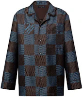 LOUIS VUITTON SS24 Pharrell Collab Checkered Logo Relaxed Long Sleeve Shirt. 1AFJD0 LOUIS VUITTON SS24 Pharrell Collab Checkered Logo Relaxed Long Sleeve Shirt. 1AFJD0