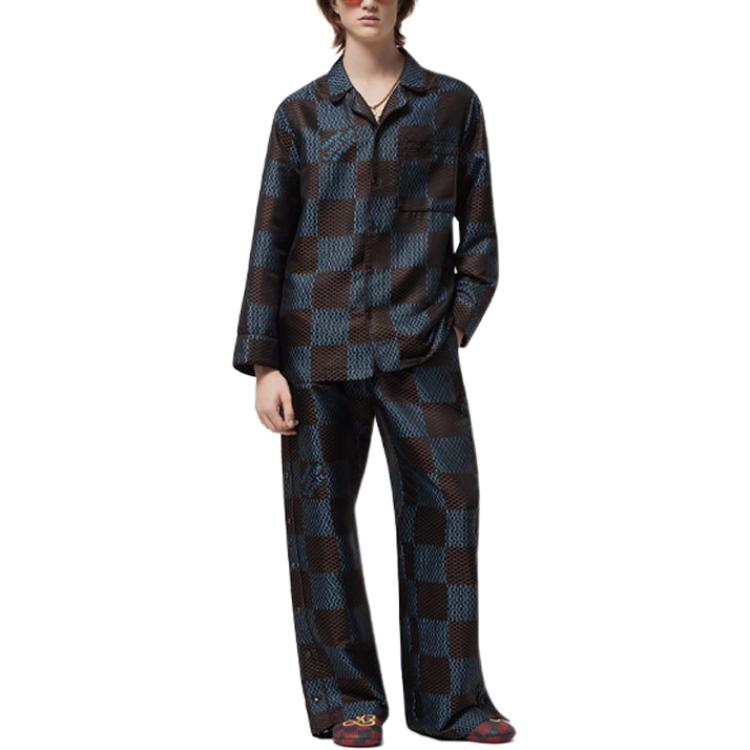 LOUIS VUITTON SS24 Pharrell Collab Checkered Logo Relaxed Long Sleeve Shirt. 1AFJD0 圖 4