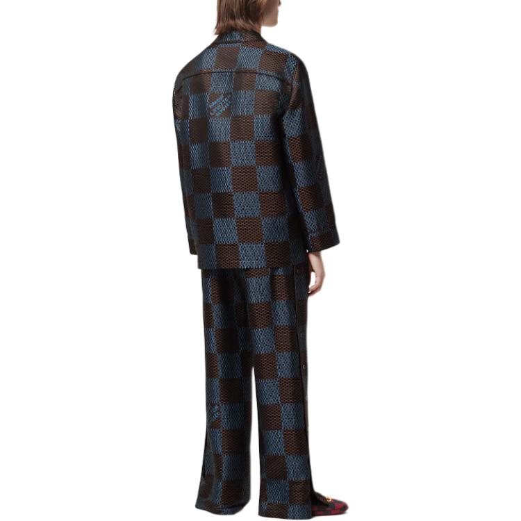 LOUIS VUITTON SS24 Pharrell Collab Checkered Logo Relaxed Long Sleeve Shirt. 1AFJD0 圖 5