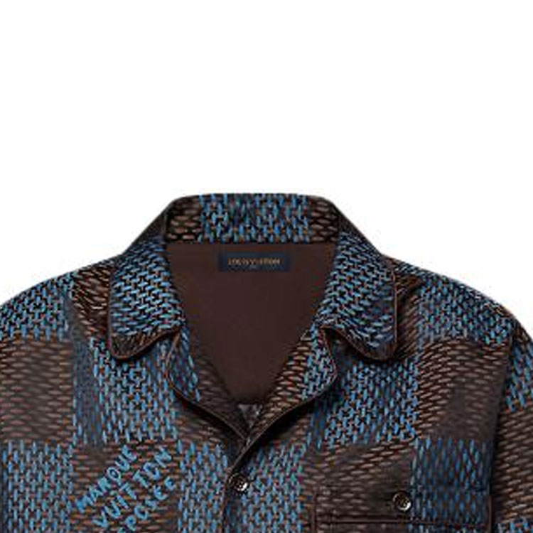 LOUIS VUITTON SS24 Pharrell Collab Checkered Logo Relaxed Long Sleeve Shirt. 1AFJD0 圖 7