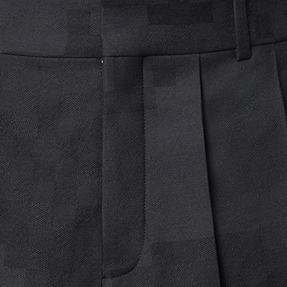 Cheap LOUIS VUITTON SS24 Pharrell Collab Checkered Loose Pleated Shorts Black . 1AFIZR