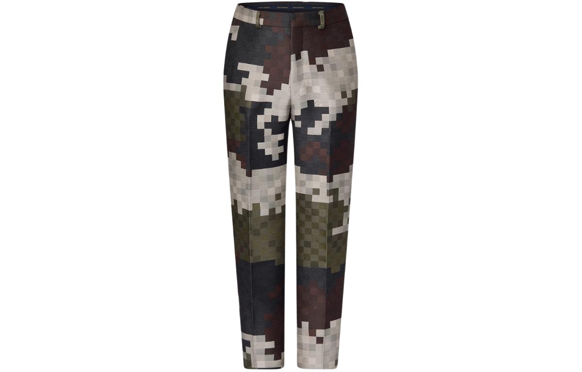 LOUIS VUITTON SS24 Pharrell Collab Green Checkered Pocket Straight Pants Men 1AFIYA