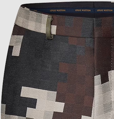 루이비통 SS24 퍼렐 협업 그린 체크 포켓 스트레이트 팬츠 남성용 1AFIYA Purchase 루이비통 SS24 퍼렐 협업 그린 체크 포켓 스트레이트 팬츠 남성용 1AFIYA