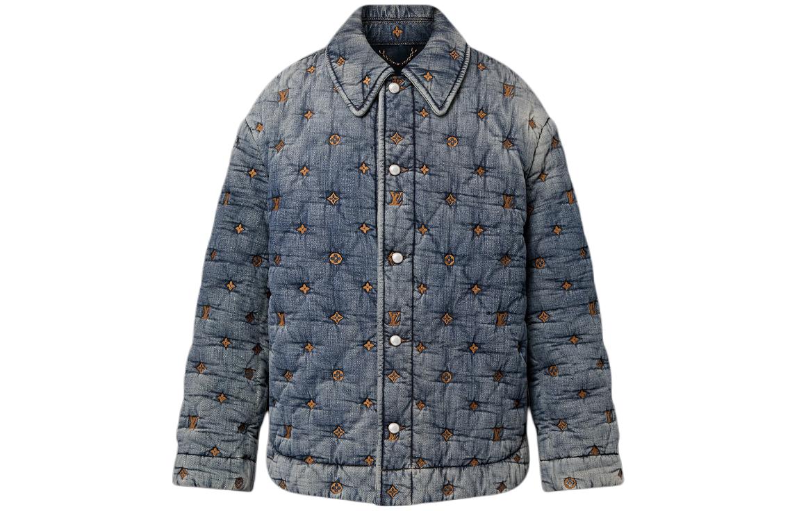 Order Chaqueta Vaquera Suelta Azul Louis Vuitton SS24 Pharrell Logo Bordado. 1AFJCO
