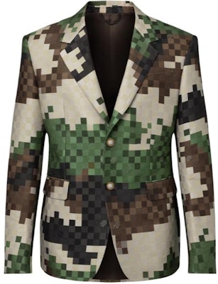 LOUIS VUITTON SS24 Pharrell Collab Multicolor Camo Plaid Long Sleeve Blazer Men. 1AFIBI Order LOUIS VUITTON SS24 Pharrell Collab Multicolor Camo Plaid Long Sleeve Blazer Men. 1AFIBI