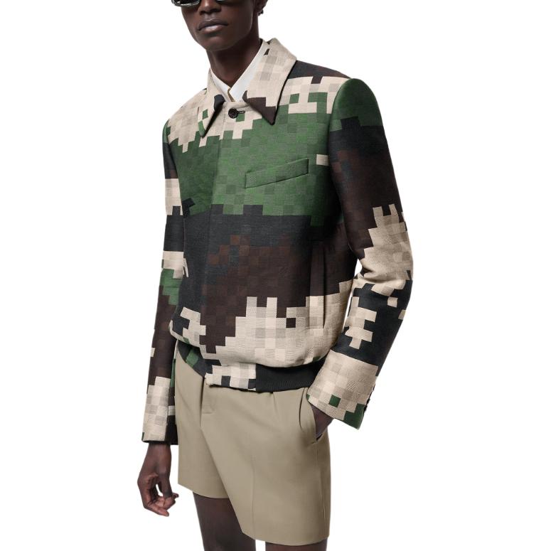 Purchase LOUIS VUITTON SS24 Pharrell Kolaborasi Jaket Pendek Lelaki Corak Kotak Multicolor 1AFIF9