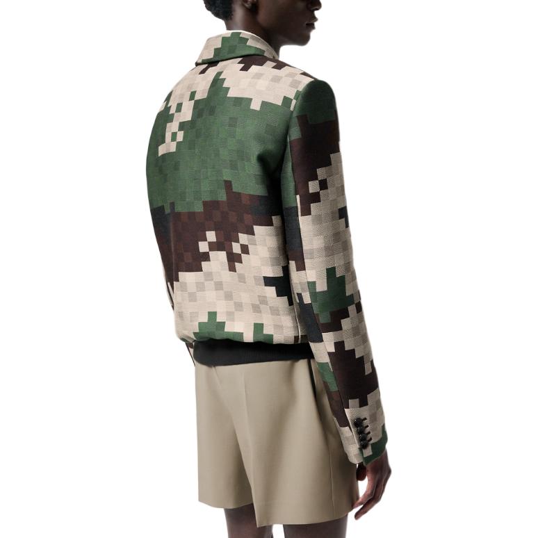 Details for LOUIS VUITTON SS24 Pharrell Kolaborasi Jaket Pendek Lelaki Corak Kotak Multicolor 1AFIF9